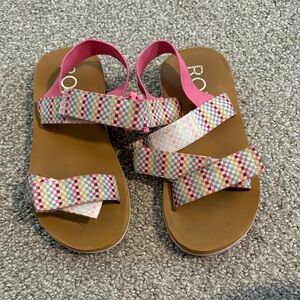 Roxy Pink and Multicolor Kids Sandals